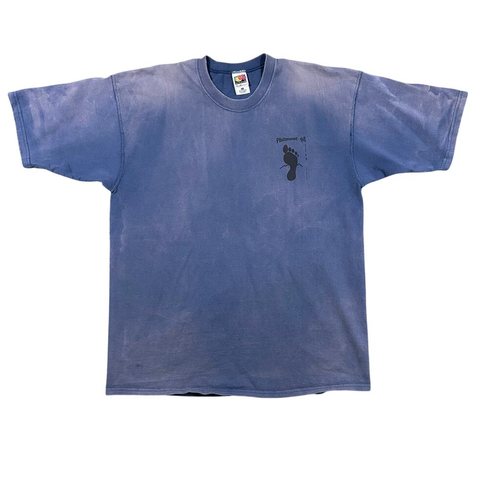 Vintage 90s Philmont Ranch New Mexico Sun Faded Navy Blue T Shirt Mens XL